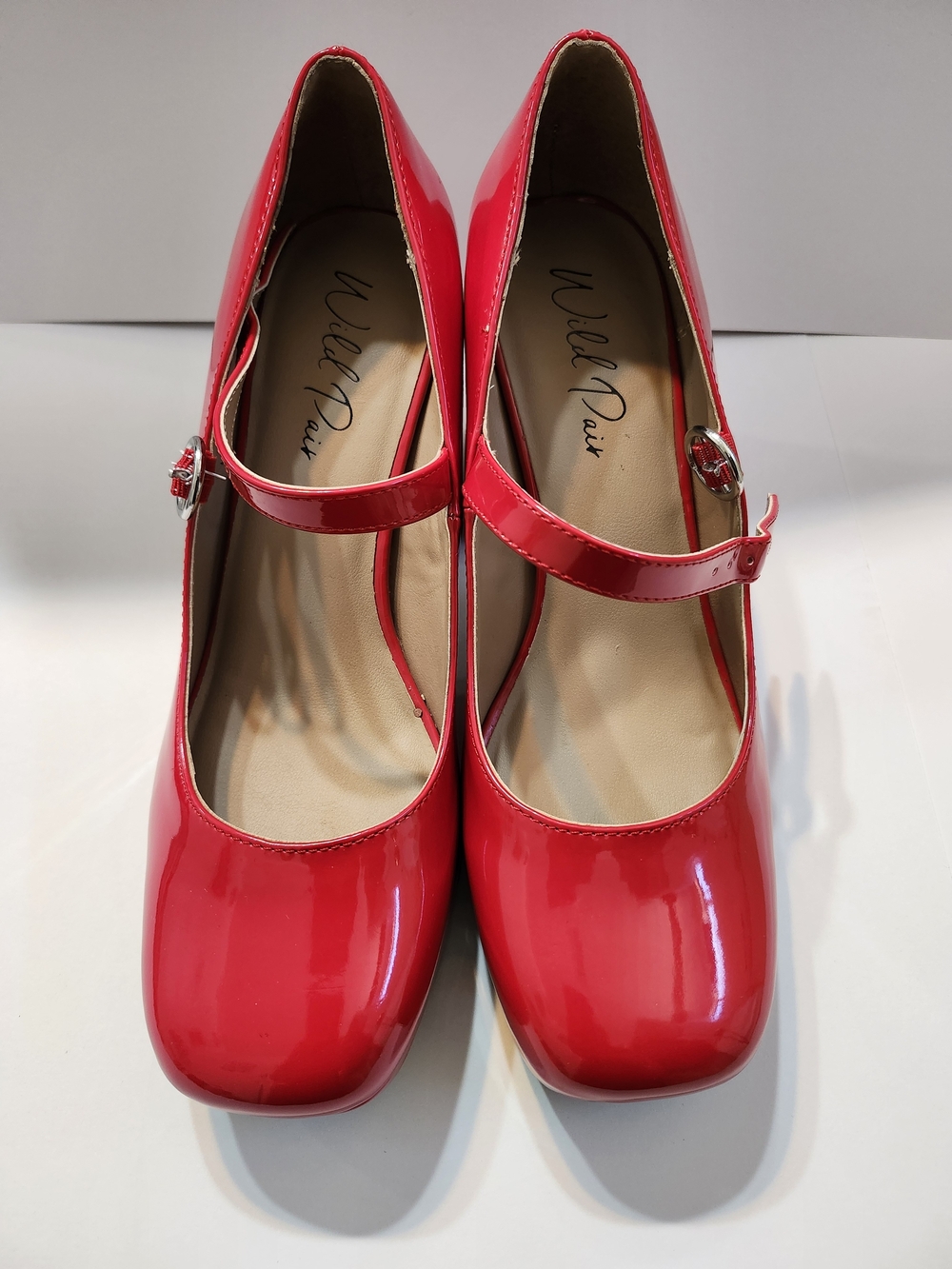 Wild Pair Red Patent Mary Jane Block Heels - Picture 5 of 6